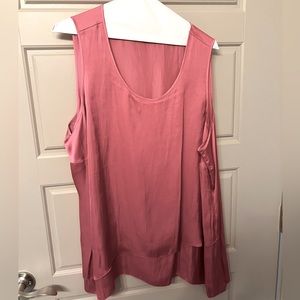 Nic + Zoe Plus Sleeveless Asymmetrical Blouse - Deep Rose - 1X